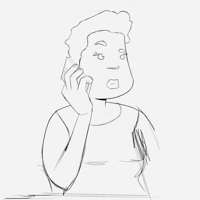 Old Lady Sketch